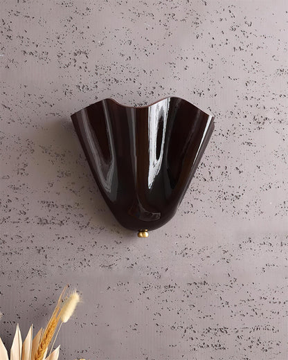 Violette Hand-Blown Glass Wall Lamp with Petal Silhouette