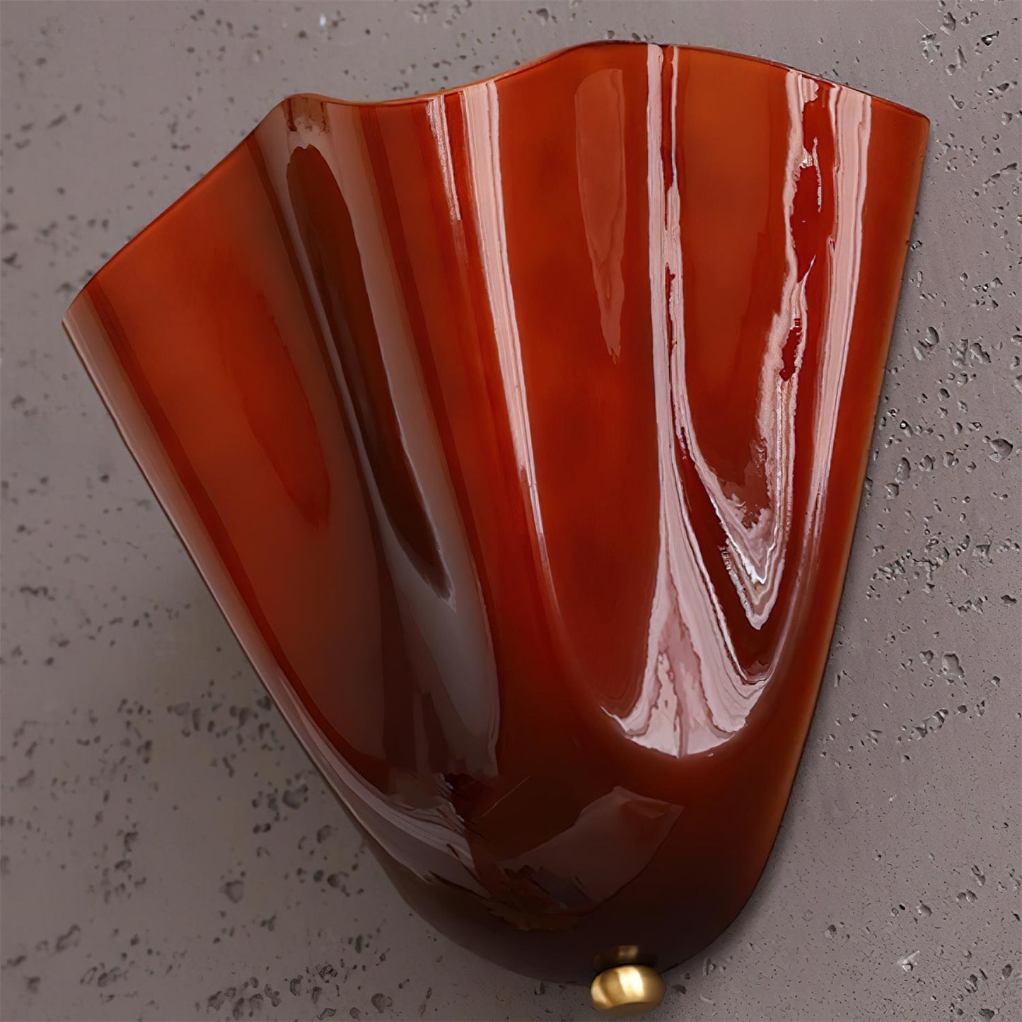 Violette Hand-Blown Glass Wall Lamp with Petal Silhouette