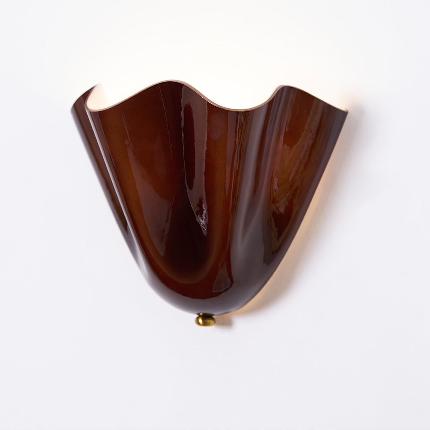Violette Hand-Blown Glass Wall Lamp with Petal Silhouette