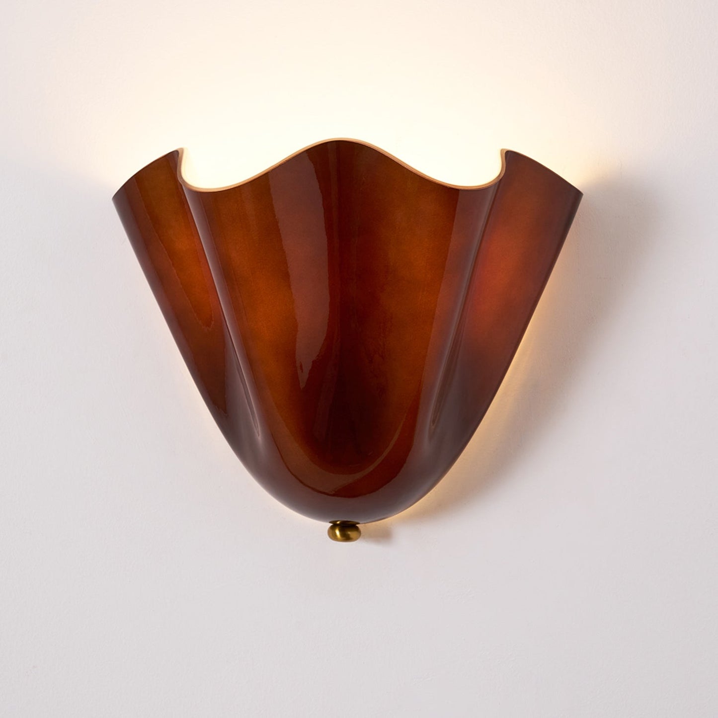 Violette Hand-Blown Glass Wall Lamp with Petal Silhouette