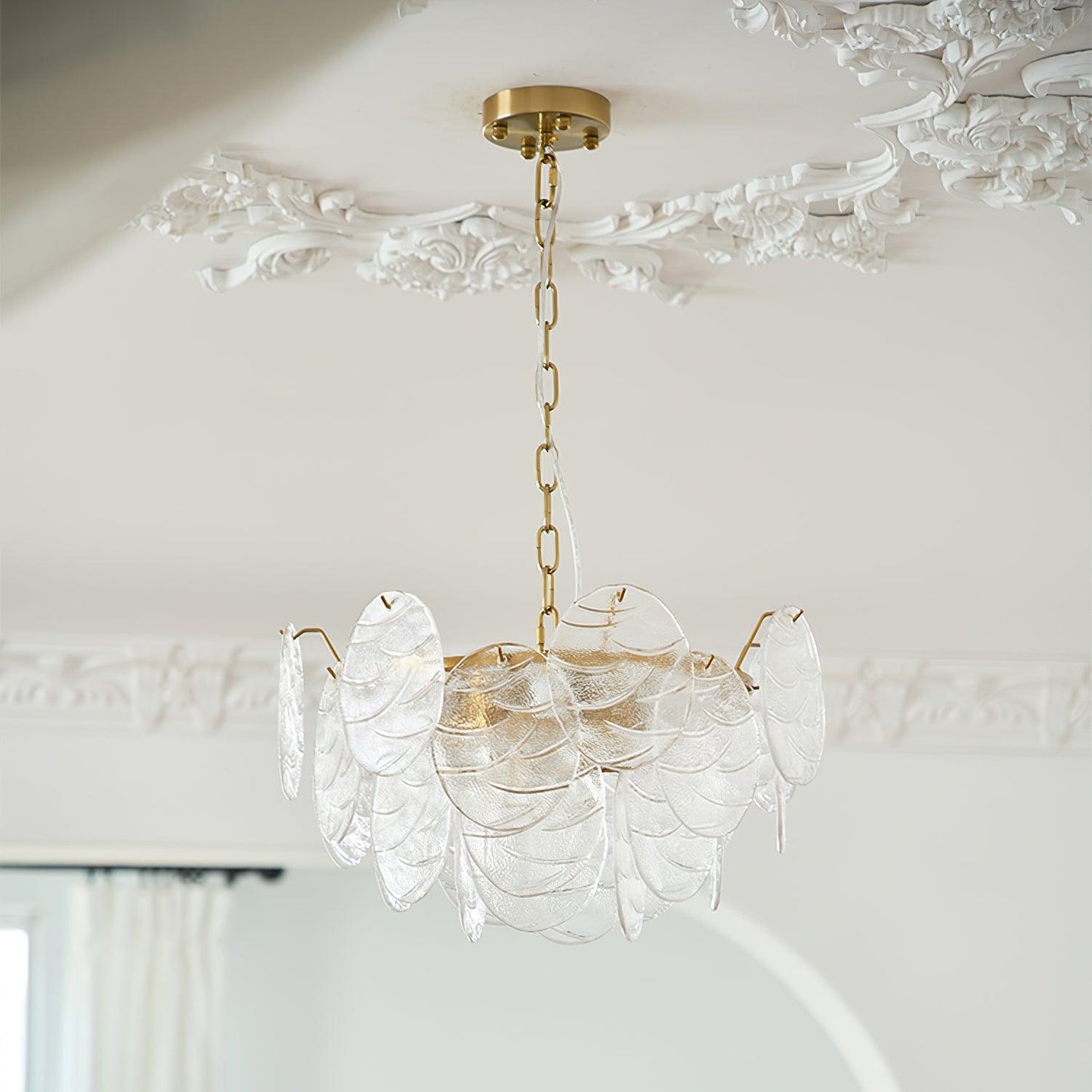Clémence Disc Victorian Glass Chandelier