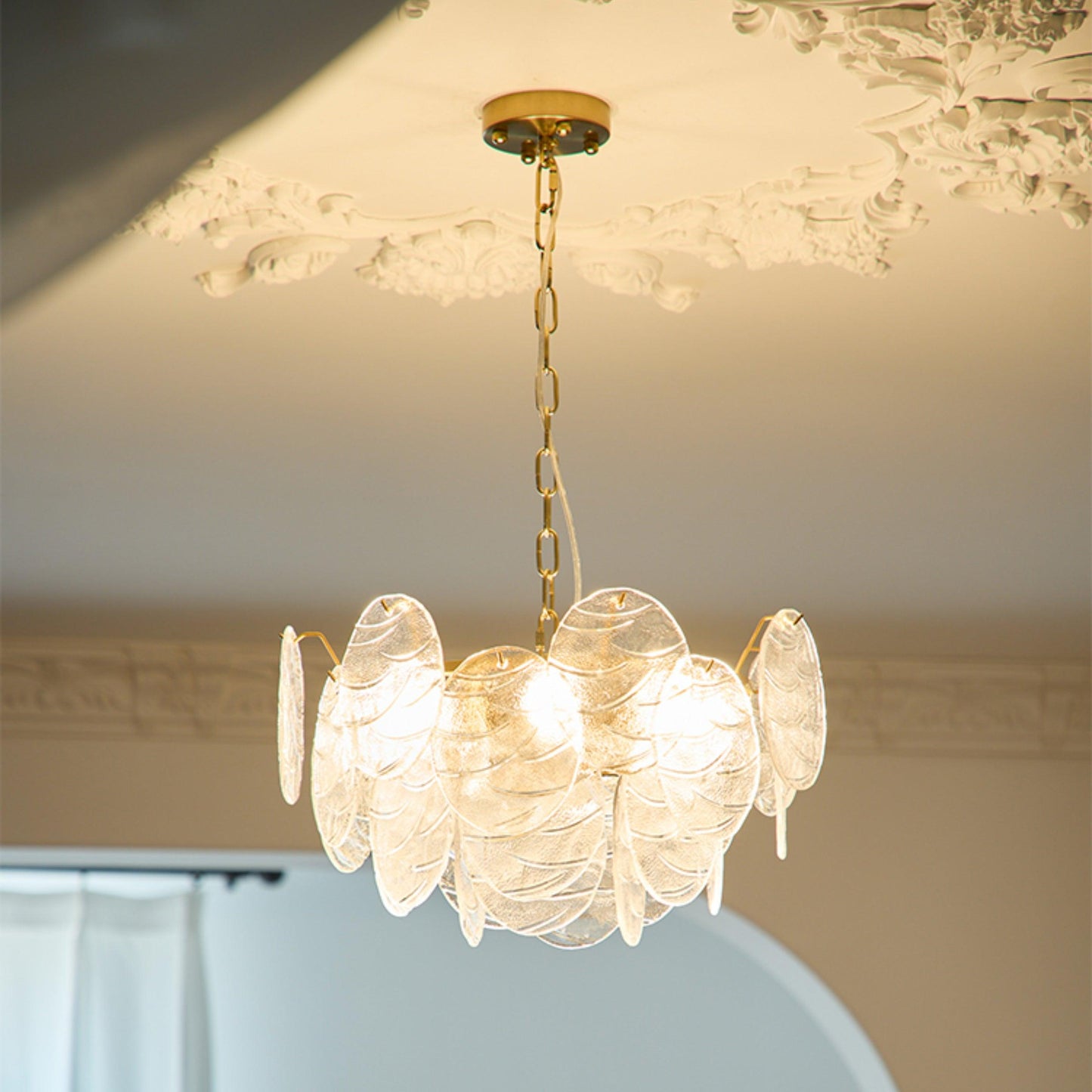 Clémence Disc Victorian Glass Chandelier