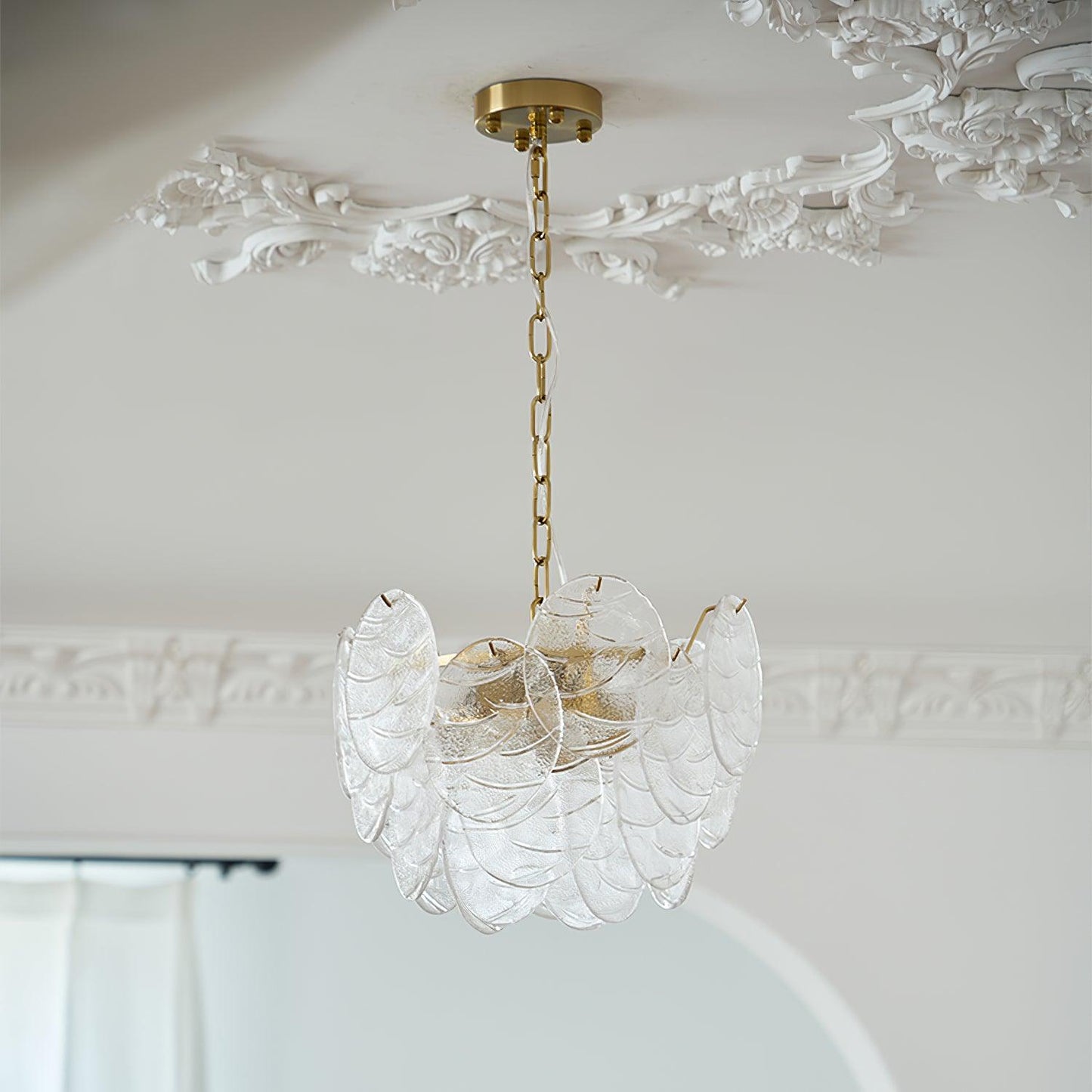 Clémence Disc Victorian Glass Chandelier