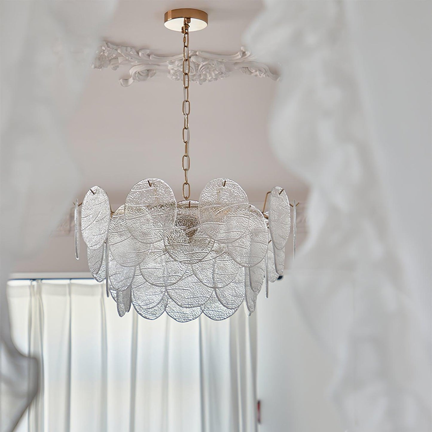 Clémence Disc Victorian Glass Chandelier