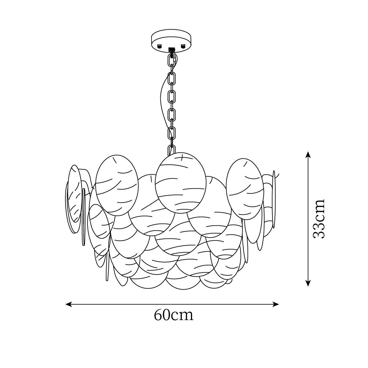 Clémence Disc Victorian Glass Chandelier