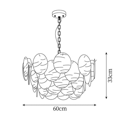 Clémence Disc Victorian Glass Chandelier