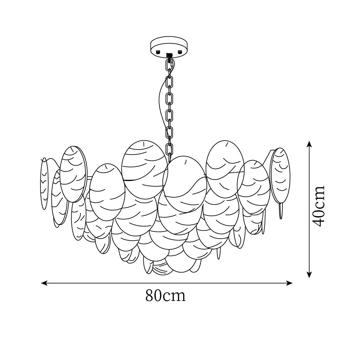 Clémence Disc Victorian Glass Chandelier