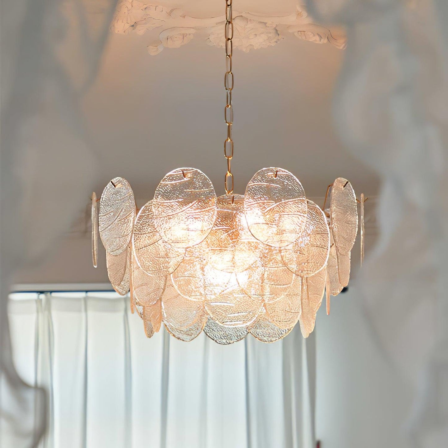 Clémence Disc Victorian Glass Chandelier