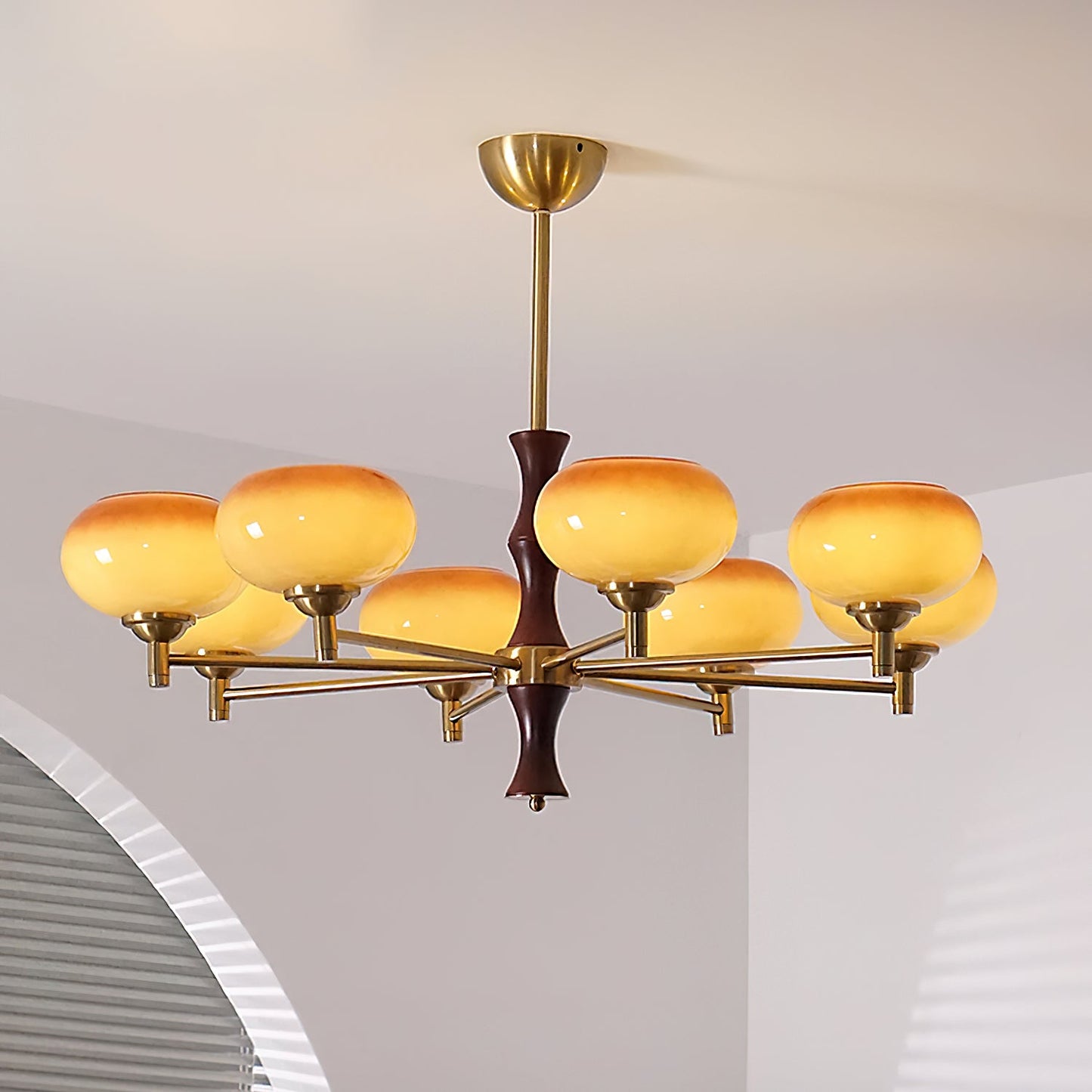 Sophie Vintage Rico Gold & Glass Chandelier