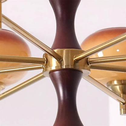 Sophie Vintage Rico Gold & Glass Chandelier