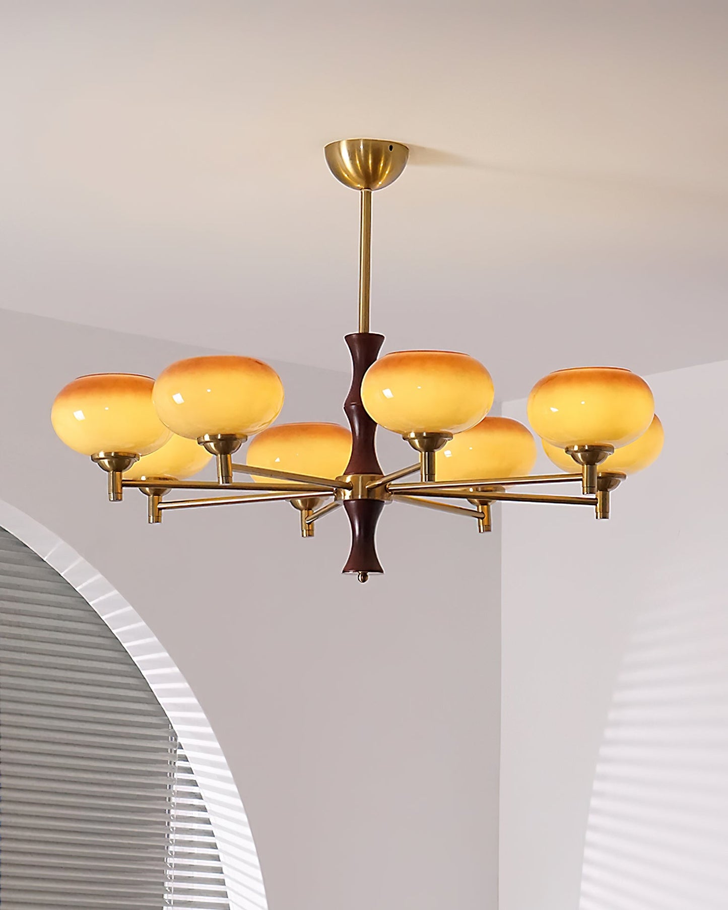 Sophie Vintage Rico Gold & Glass Chandelier
