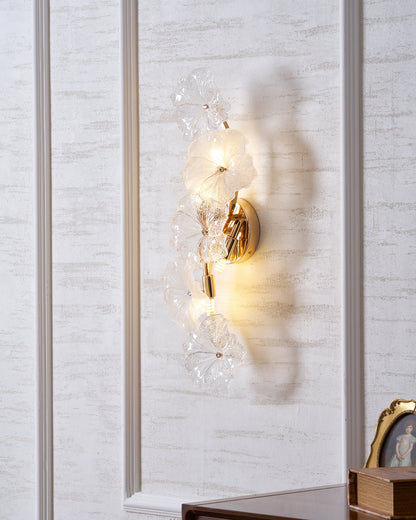 Aurélie Virelle Floral Wall Lamp with Glass Petal Design