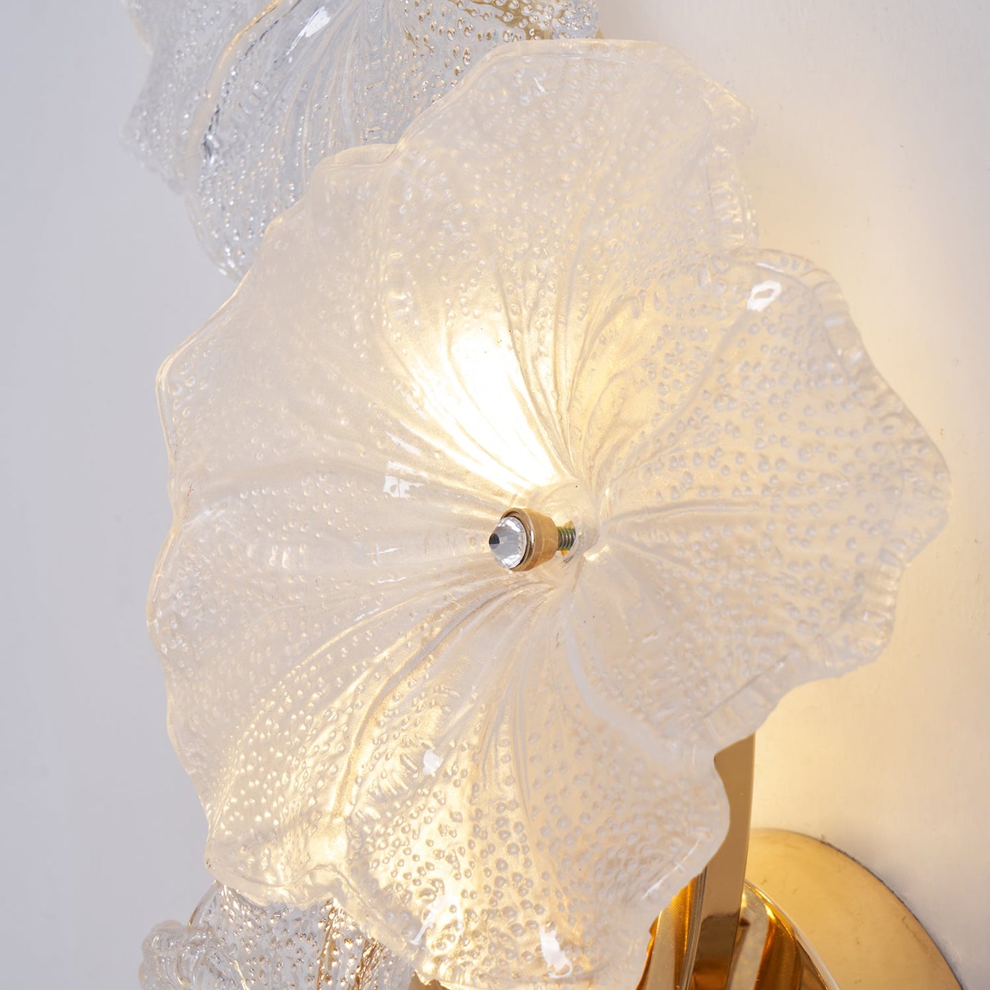 Aurélie Virelle Floral Wall Lamp with Glass Petal Design