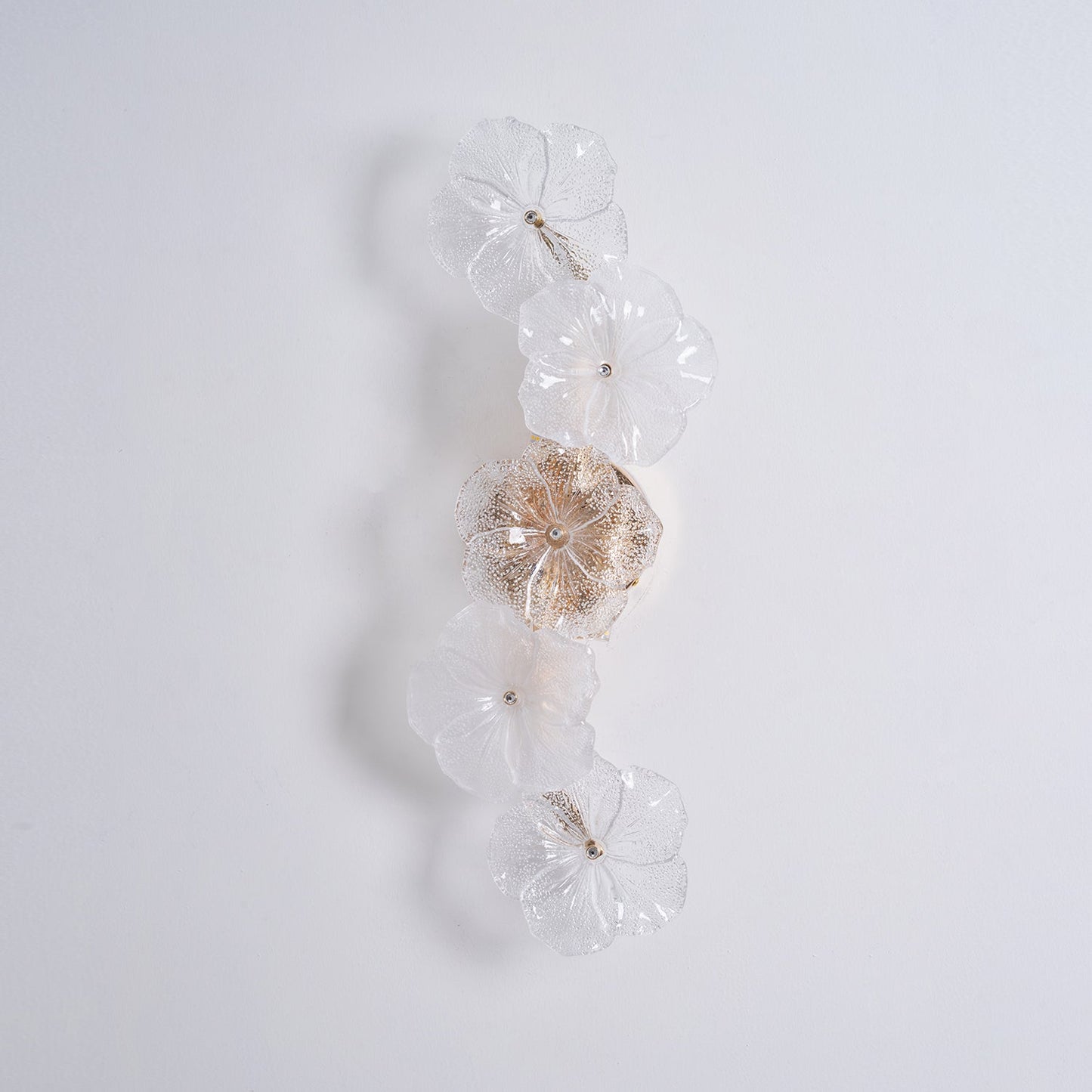 Aurélie Virelle Floral Wall Lamp with Glass Petal Design