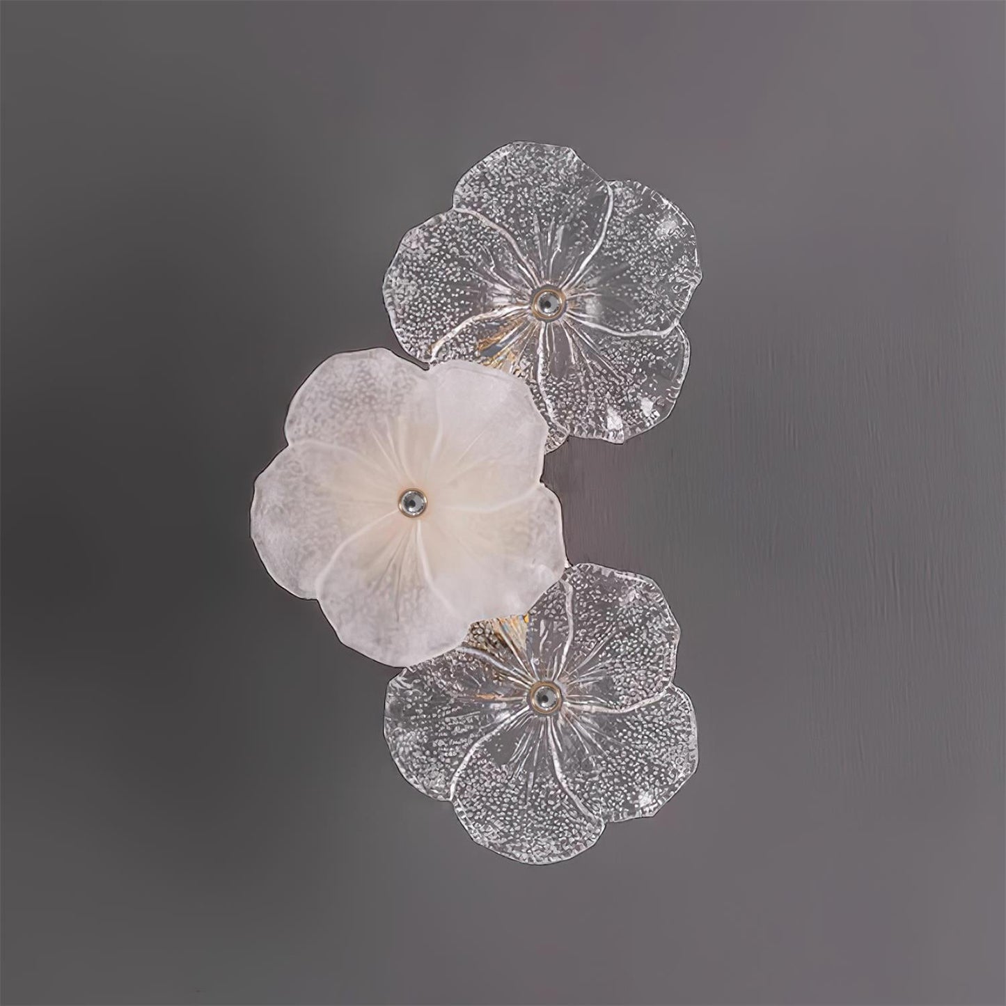 Aurélie Virelle Floral Wall Lamp with Glass Petal Design