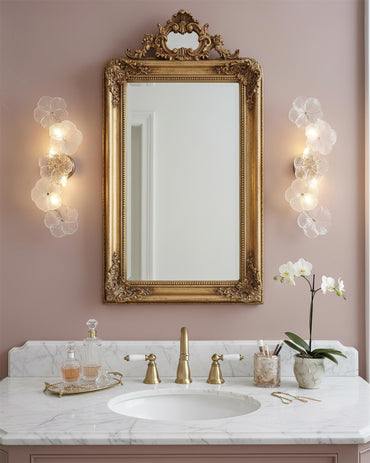 Aurélie Virelle Floral Wall Lamp with Glass Petal Design