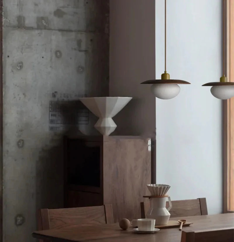 Sophie Walnut Nest Wooden LED Pendant Light Globe Ceiling Lamp