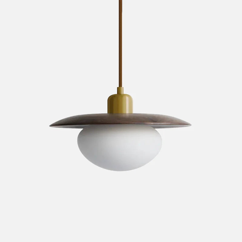 Sophie Walnut Nest Wooden LED Pendant Light Globe Ceiling Lamp
