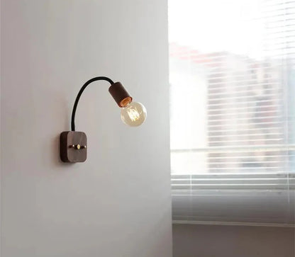 Élodie Walnut Adjustable LED Wall Lamp