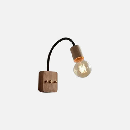 Élodie Walnut Adjustable LED Wall Lamp