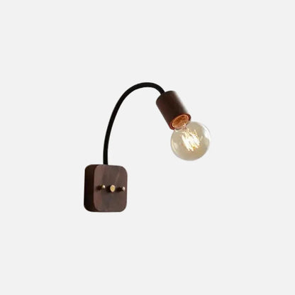 Élodie Walnut Adjustable LED Wall Lamp