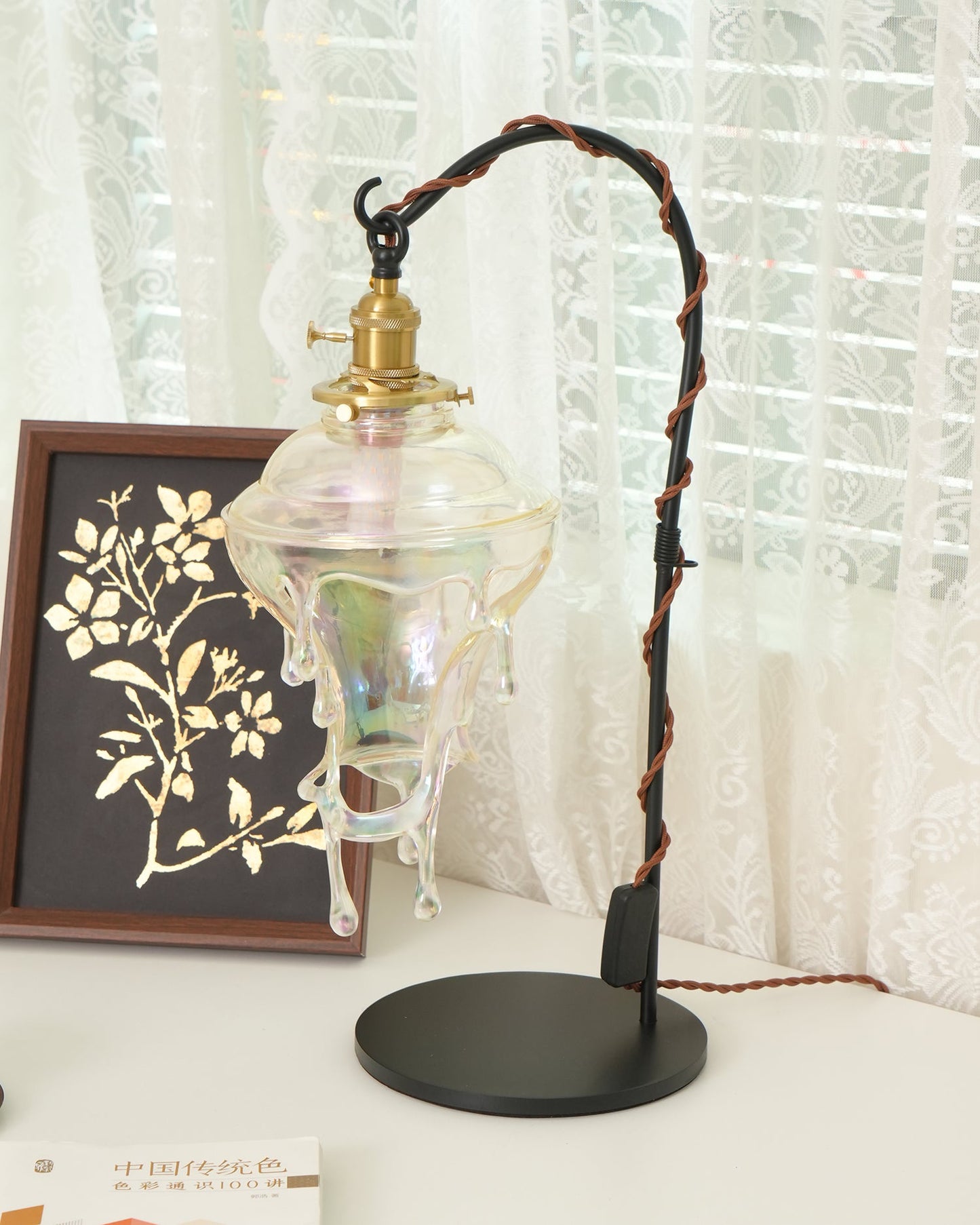 Anaïs Water Drop Resin Table Lamp with Artistic Drip Design