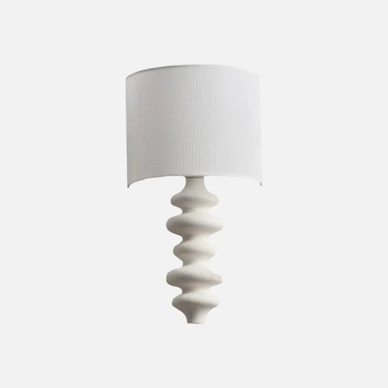Élise Wood Spiral Wall Lamp Fabric Shade Modern Sconce Light