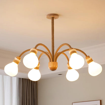 Medusa Wood Chandelier
