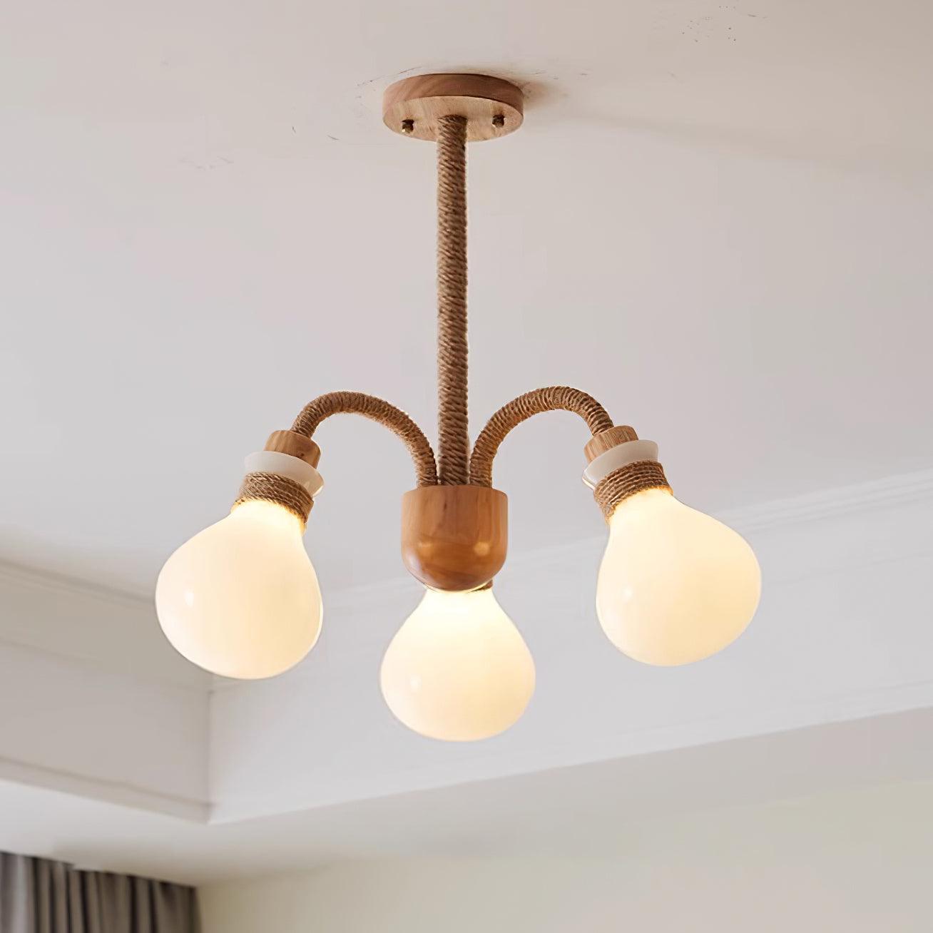 Medusa Wood Chandelier