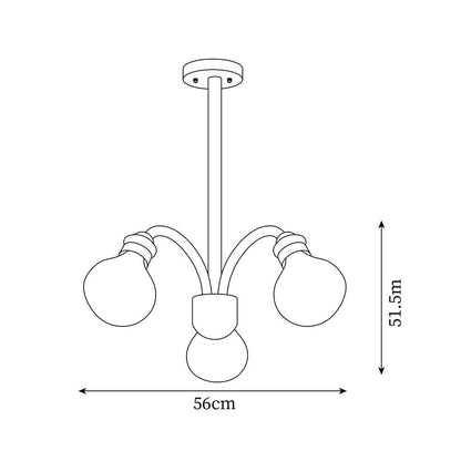 Medusa Wood Chandelier