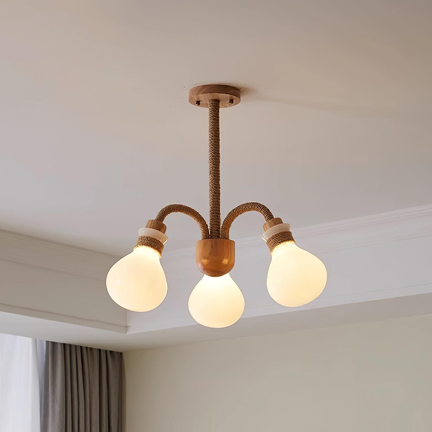 Medusa Wood Chandelier