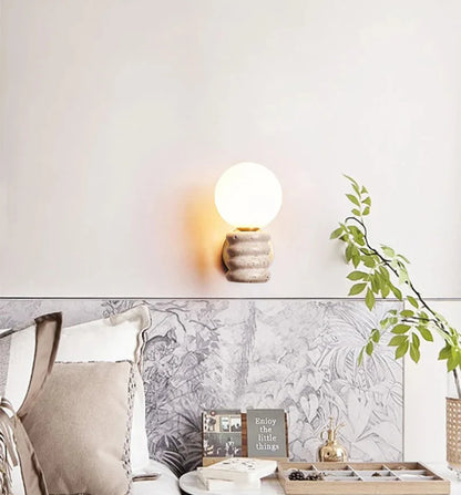 Camille Zen Glow Travertine LED Wall Lamp