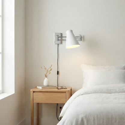 Émilie Swing Plug-In Wall Lamp with Adjustable Arm Design