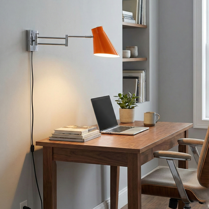 Émilie Swing Plug-In Wall Lamp with Adjustable Arm Design