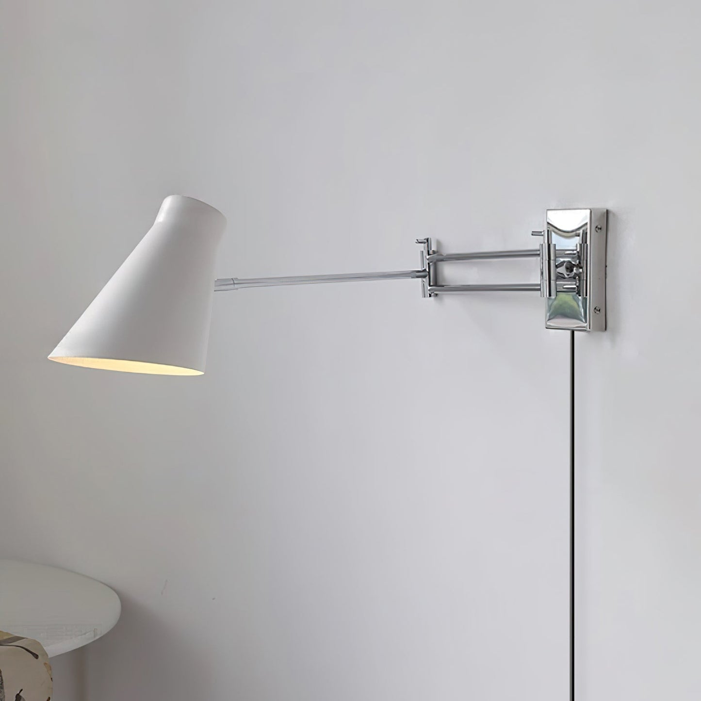 Émilie Swing Plug-In Wall Lamp with Adjustable Arm Design