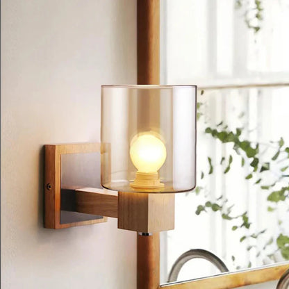 Élise Cognac Glass LED Wall Sconce