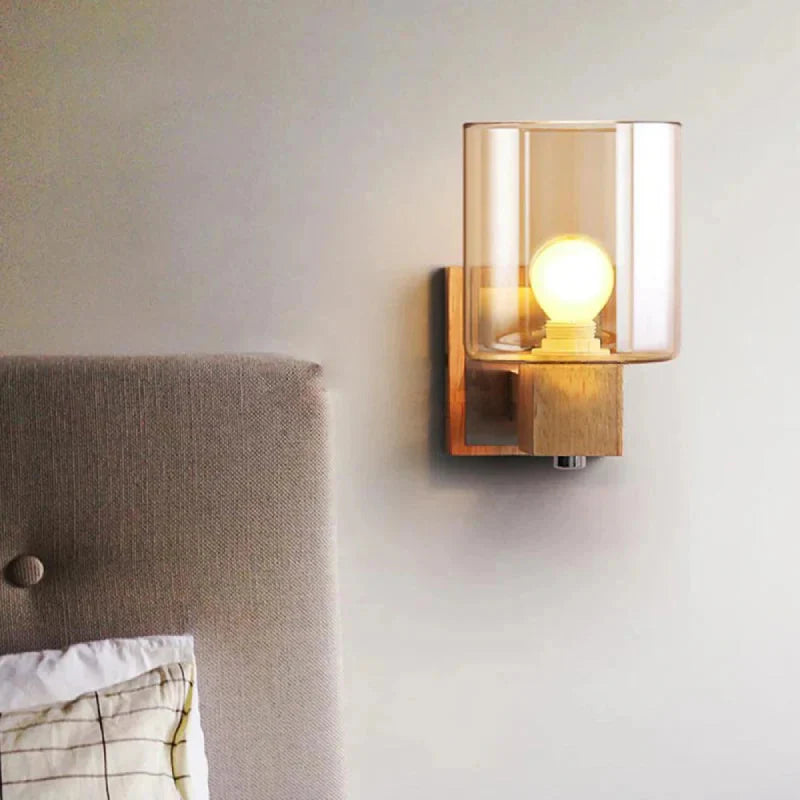 Élise Cognac Glass LED Wall Sconce