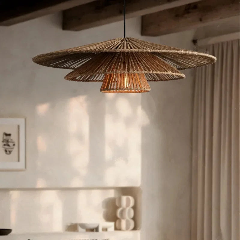 Anaïs Wabi Sabi Rattan Handmade Pendant Light