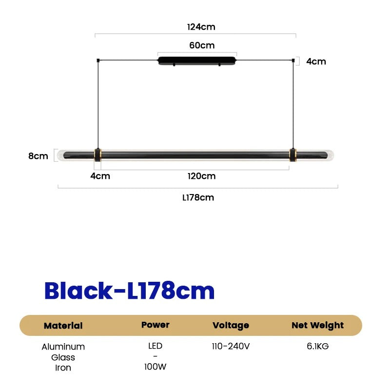 Amélie Time Tunnel Linear Pendant