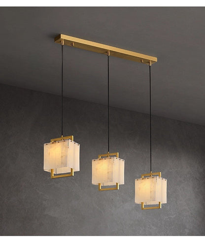 Amélie Natural Marble Cube Pendant Light