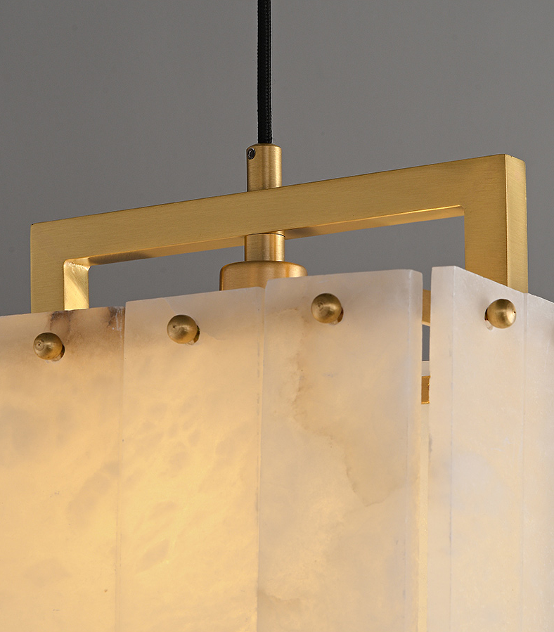 Amélie Natural Marble Cube Pendant Light