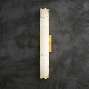Clara Marble & Copper Vertical Sconce