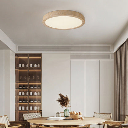Juliette Ellipse Travertine Stone Ceiling Light
