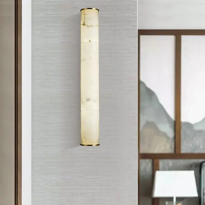 Clara Marble & Copper Vertical Sconce