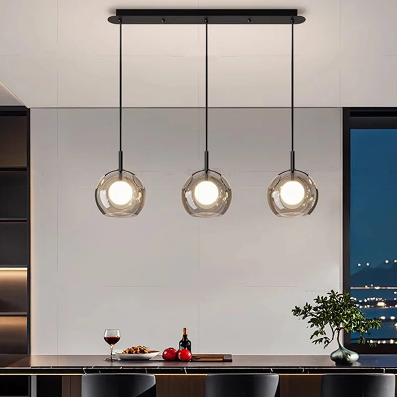 Sophie Omega Glass Multi-Head Pendant Light