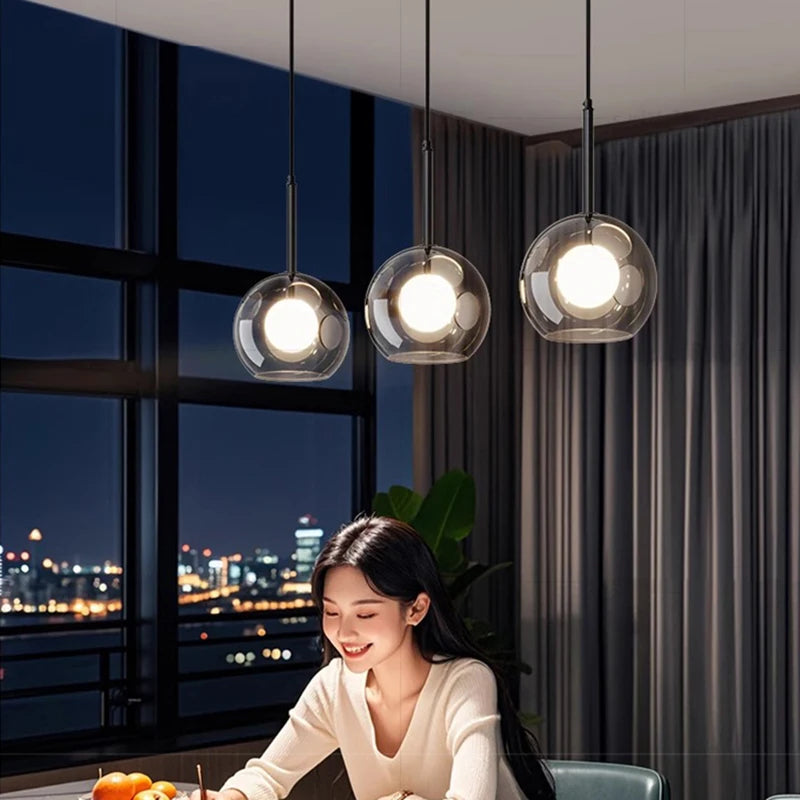 Sophie Omega Glass Multi-Head Pendant Light