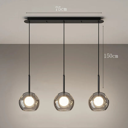 Sophie Omega Glass Multi-Head Pendant Light