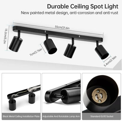 Fleur Adjustable Multi-Head Track Spotlight