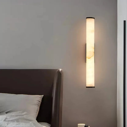 Clara Marble & Copper Vertical Sconce