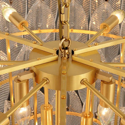 Beatrice Glass Leaf Artisan Chandelier